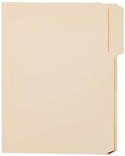 exclusive Basics Sturdy File Folders with Reinforced Tabs for Filing and Collection