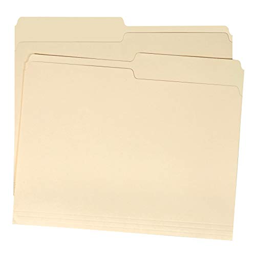 Modern Basics Manila File Folders, Letter Size, 1/2 Tab for Daily Use