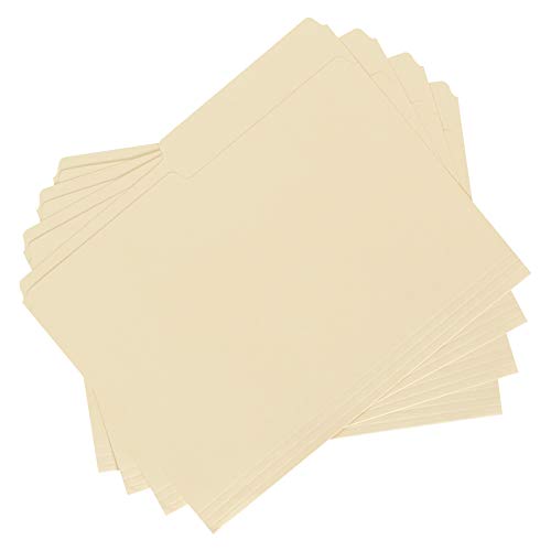 Modern Basics Manila File Folders, Letter Size, 1/2 Tab for Daily Use