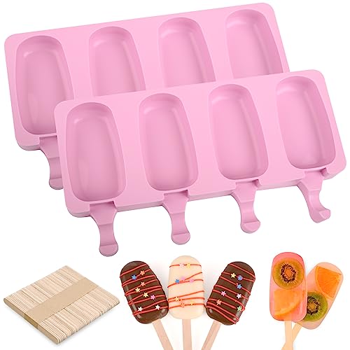 Classic WMKGG Popsicle Silicone Molds Set, 2 PCS Ice Cream Essentials
