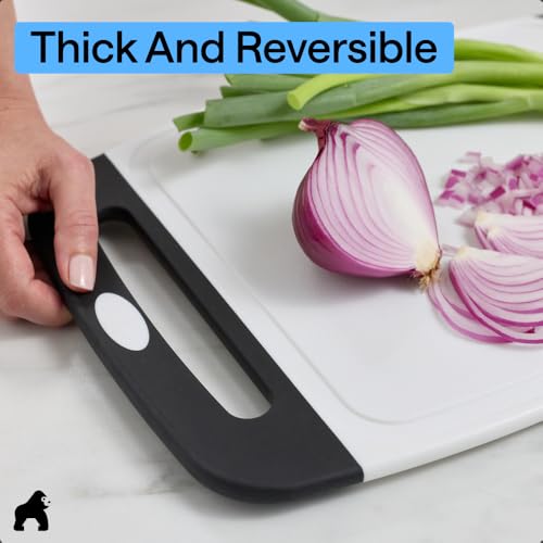 Smart Home GORILLA GRIP BPA-Free Reversible Kitchen Cutting Board Set of 3, Essentials