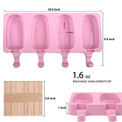Classic WMKGG Popsicle Silicone Molds Set, 2 PCS Ice Cream Essentials