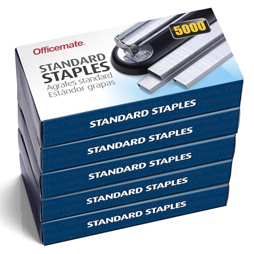 Officemate Standard Staples, 5 Boxes General Purpose Staple, Kit