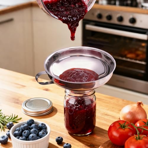 top-tier Canning Funnel with Strainer, Wide Mouth Funnels for Set