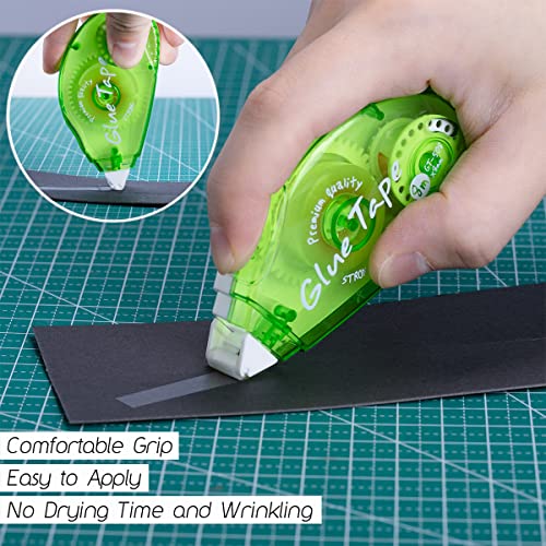 Modern 12 Pack Double Sided Tape Roller, Scrapbooking Tape, Permanent for Daily Use