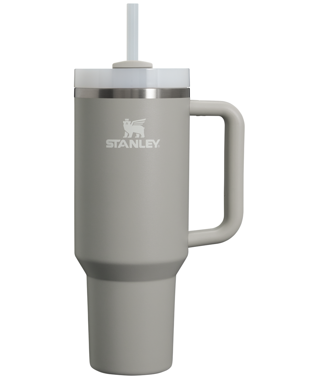 Car-Cup Friendly The Quencher H2.0 Flowstate Tumbler  | Stanley Create D332L - 40oz Large Capacity Car-Cup Friendly Quencher - Ash