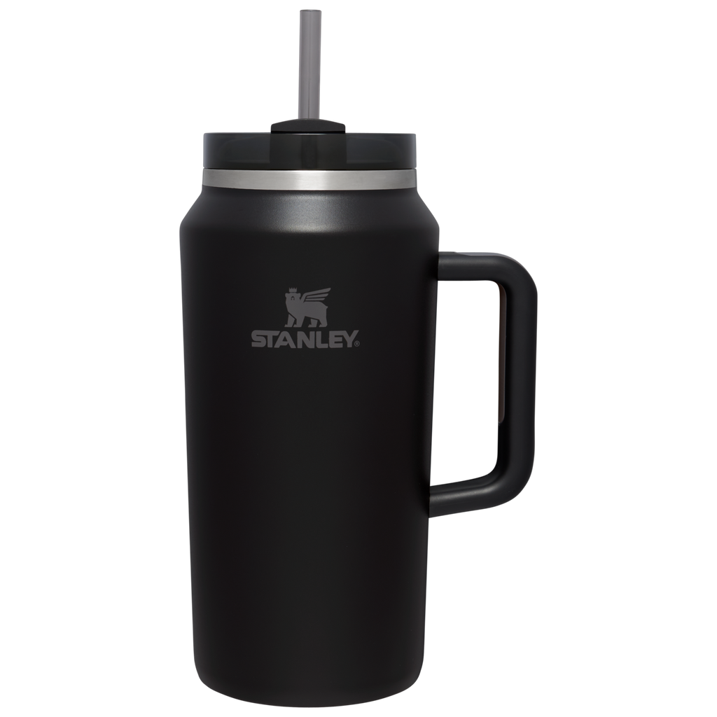 Insulated Travel The Quencher H2.0 Flowstate Tumbler D033Q - Double-Wall Vacuum Insulated Travel Tumbler with Straw - Black