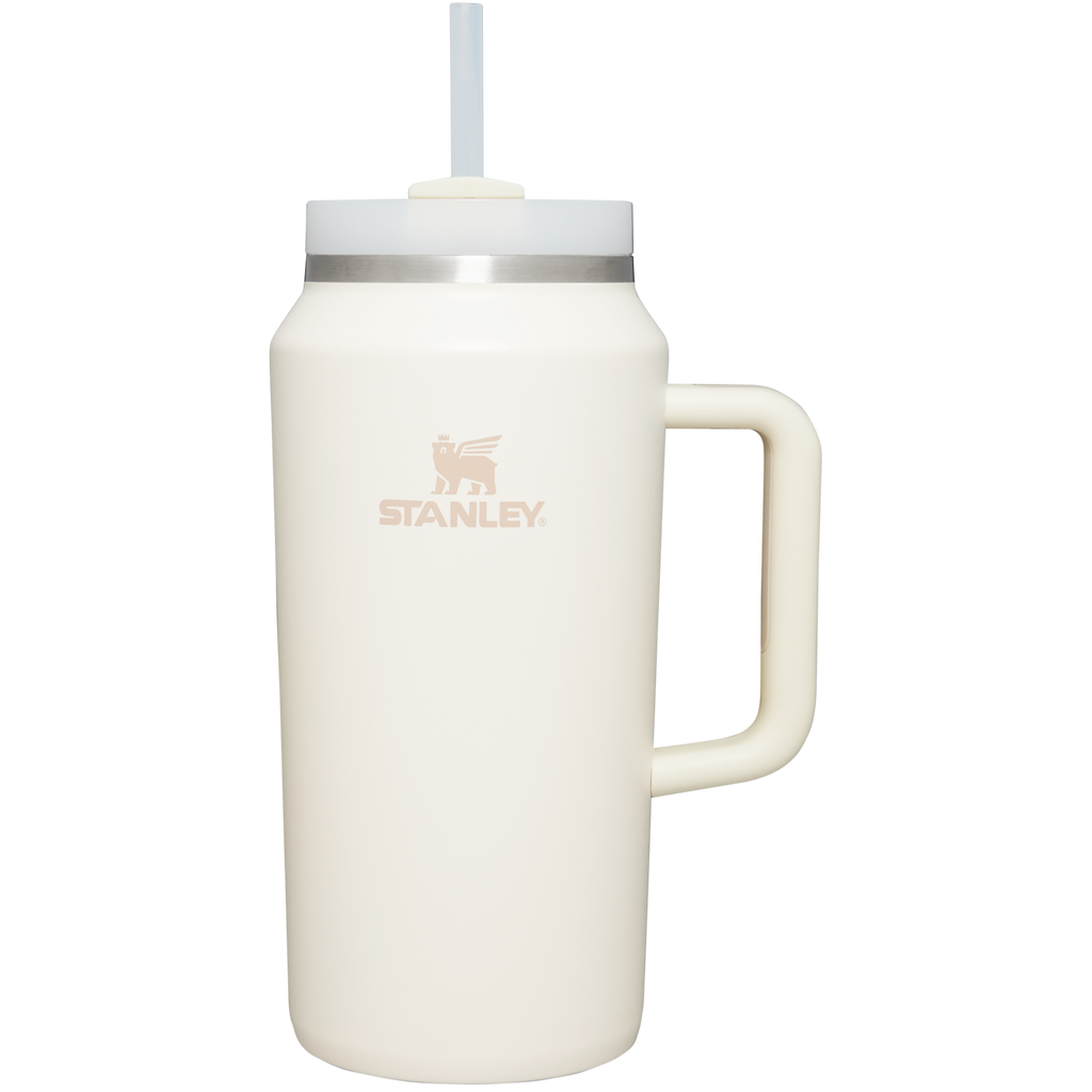 Insulated Travel The Quencher H2.0 Flowstate Tumbler D033Q - Double-Wall Vacuum Insulated Travel Tumbler with Straw - Cream