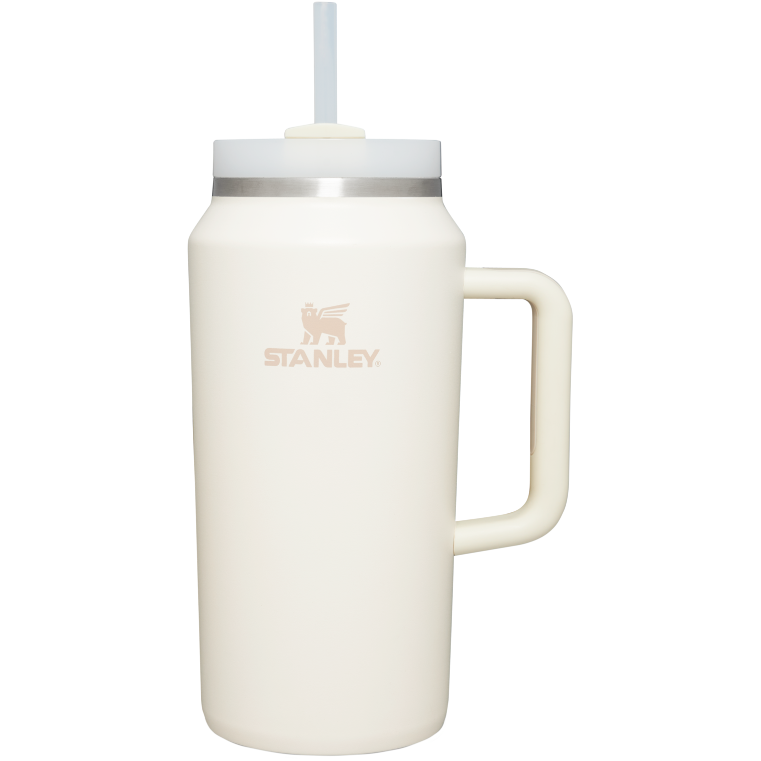 Insulated Travel The Quencher H2.0 Flowstate Tumbler D033Q - Double-Wall Vacuum Insulated Travel Tumbler with Straw - Cream