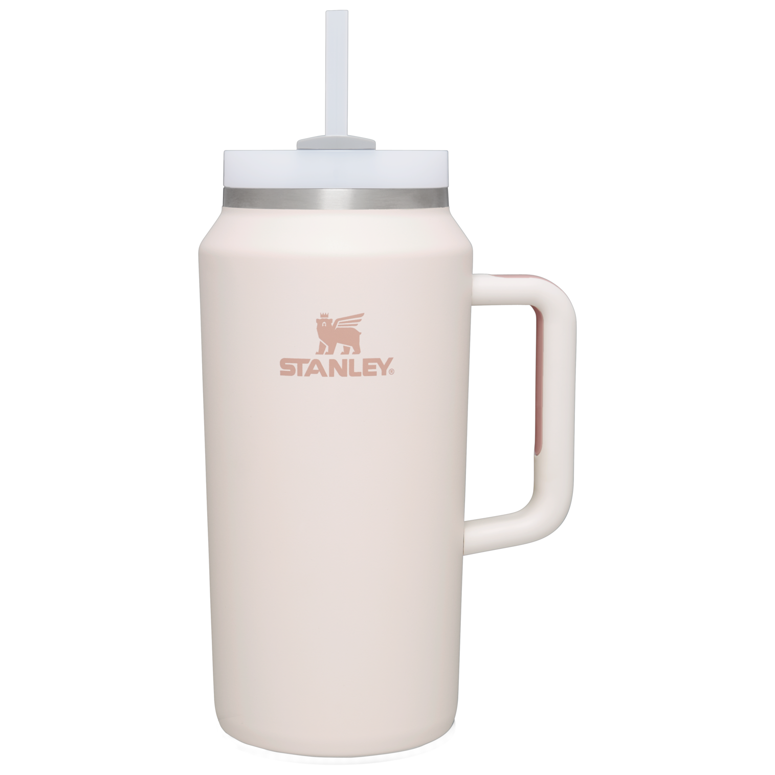 Insulated Travel The Quencher H2.0 Flowstate Tumbler D033Q - Double-Wall Vacuum Insulated Travel Tumbler with Straw - Rose Quartz
