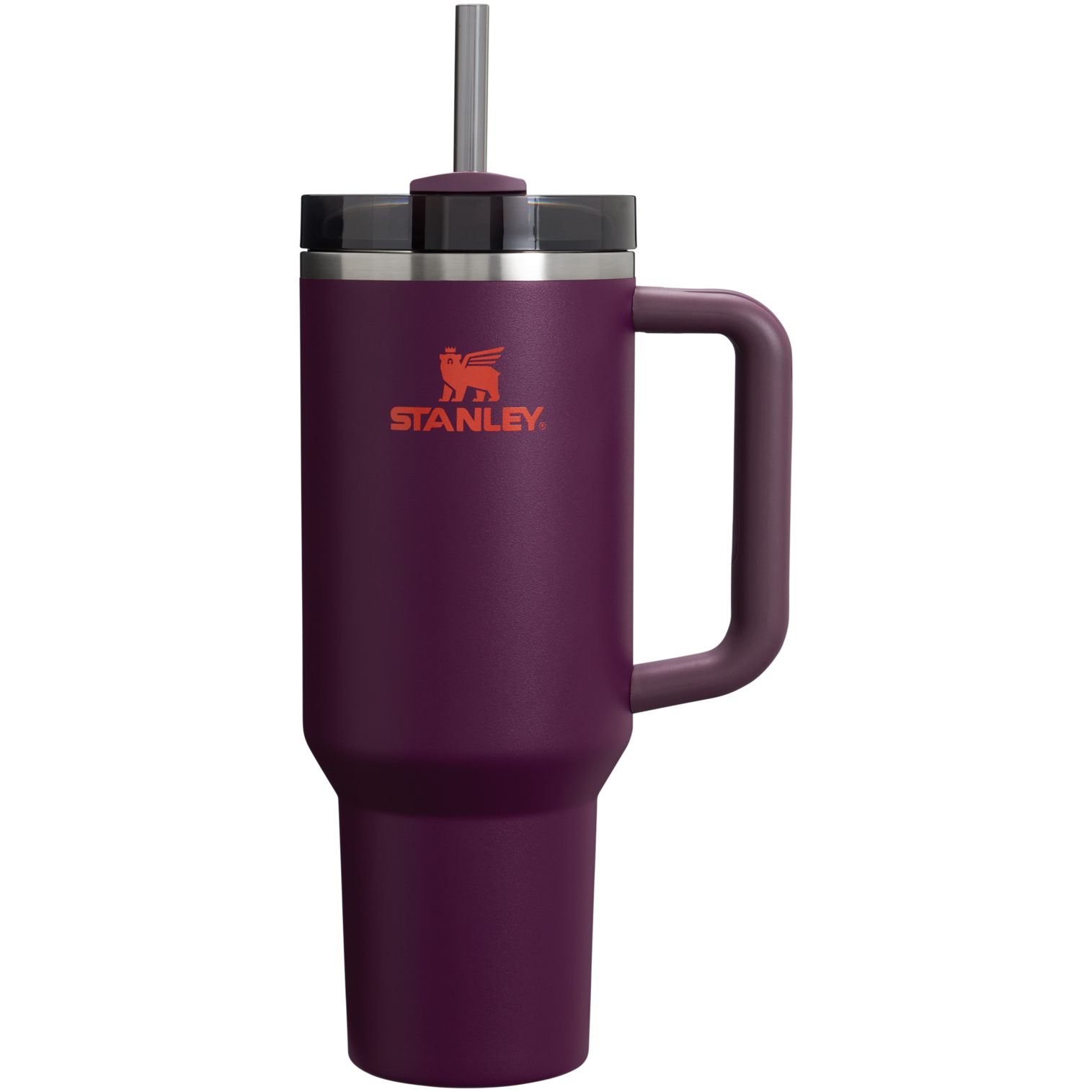 Car-Cup Friendly The Quencher H2.0 Flowstate Tumbler  | Stanley Create D332L - 40oz Large Capacity Car-Cup Friendly Quencher - Plum