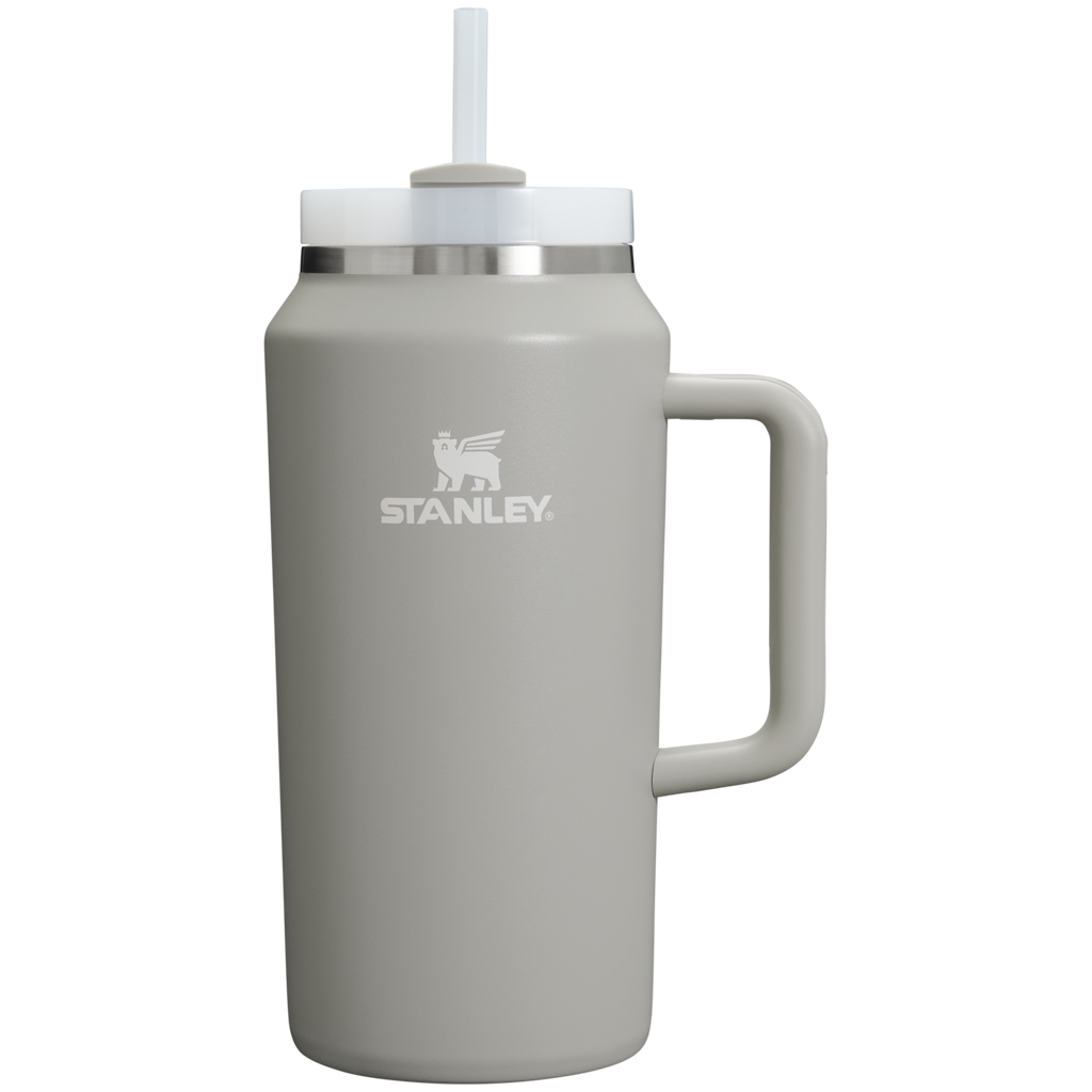Insulated Travel The Quencher H2.0 Flowstate Tumbler D033Q - Double-Wall Vacuum Insulated Travel Tumbler with Straw - Ash