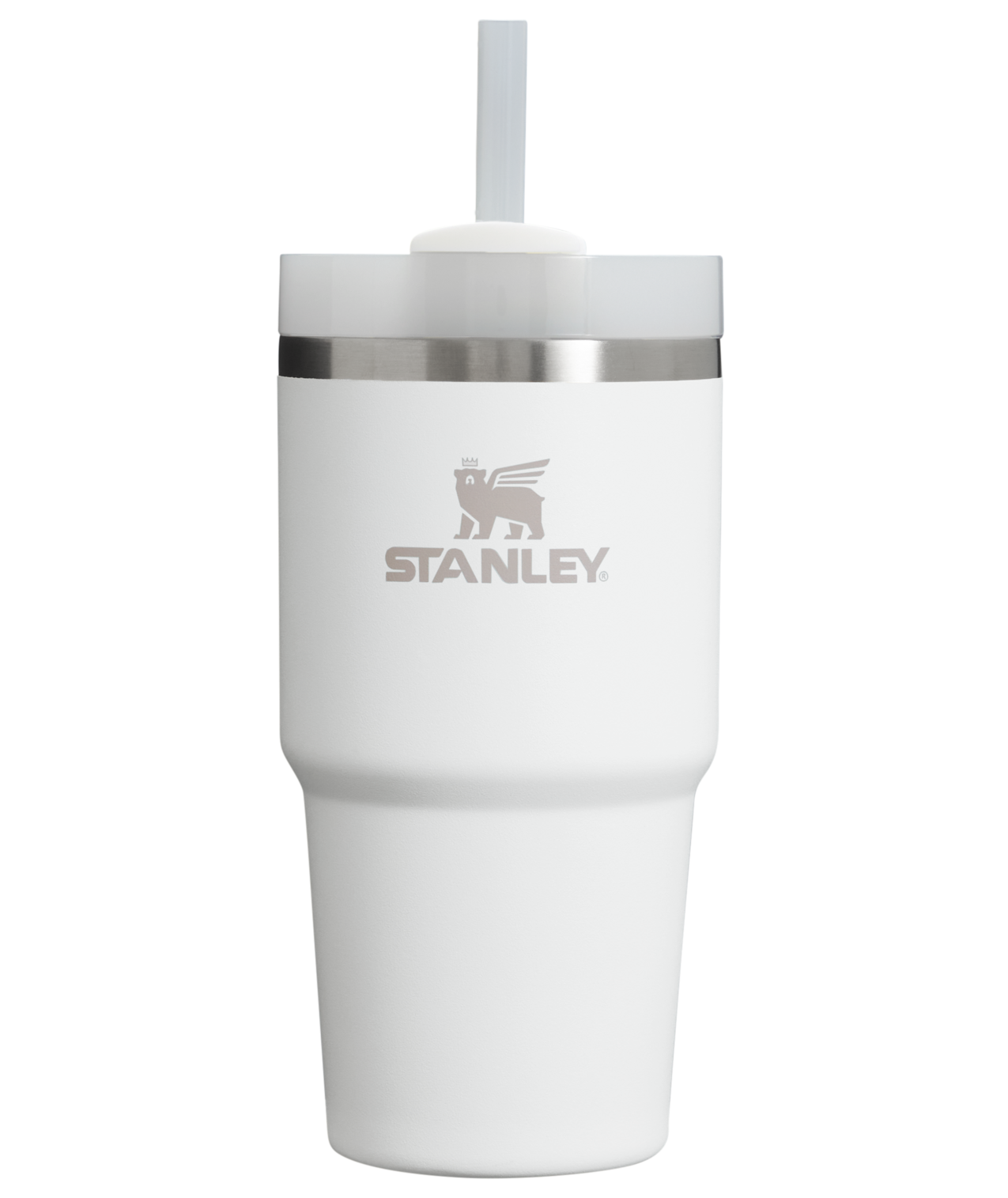 Double-Wall Vacuum The Quencher H2.0 Flowstate Tumbler | Stanley Create D330L - FlowState 3-Position Lid Insulated Travel Mug - Frost
