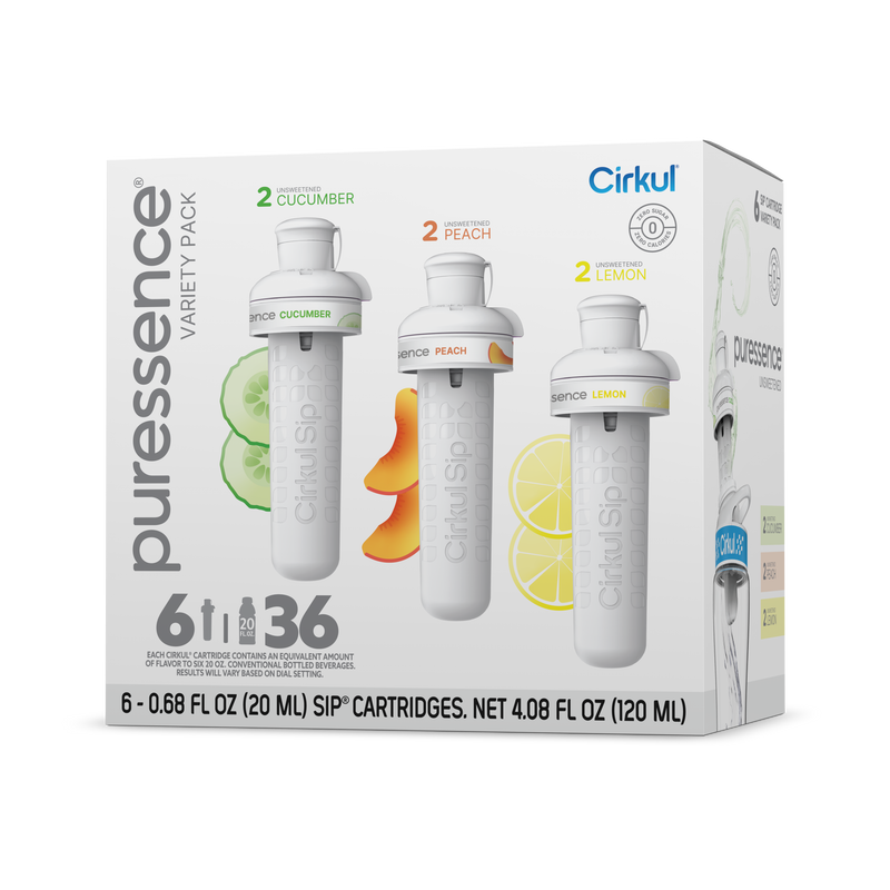 Refreshing Electrolyte Puressence 6-Pack Variety Pack 3T3F - Sugar-Free Fruit Flavor Cartridge Refill - Default Title