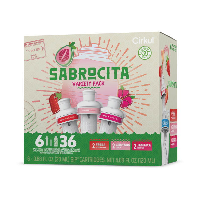 Sugar-Free Sabrocita 6-Pack Variety Pack E8JI - Zero-Calorie Multi-Flavor Sip Pods for Water Bottle - Default Title