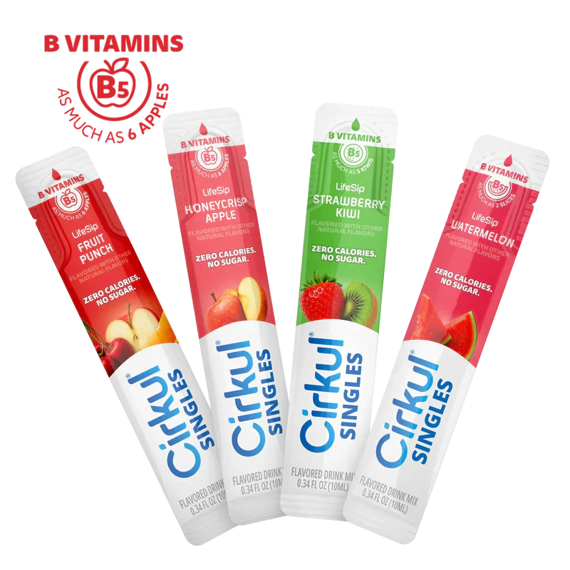 Natural Fruit Flavored 16-Pack  Singles LifeSip Bundle TIN3 - Electrolyte Hydration Enhanced Taste Cartridges - Default Title