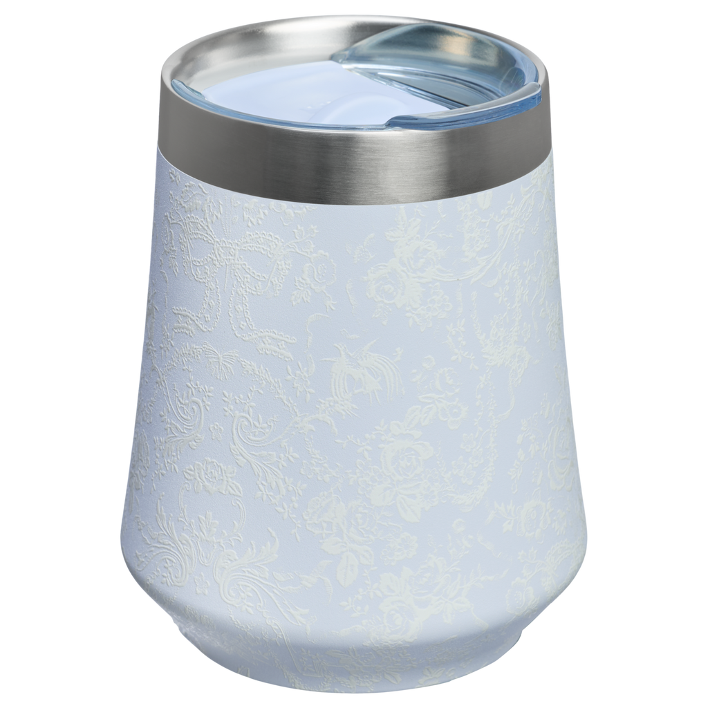 Shatterproof Luxury Stanley 1913 x LoveShackFancy Holiday Reserve Wine Tumbler D204X - Elegant Stemless Vacuum Insulated Wine Tumbler Detail