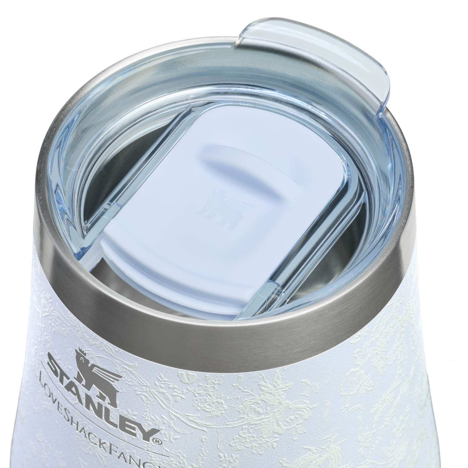 Shatterproof Luxury Stanley 1913 x LoveShackFancy Holiday Reserve Wine Tumbler D204X - Elegant Stemless Vacuum Insulated Wine Tumbler Detail