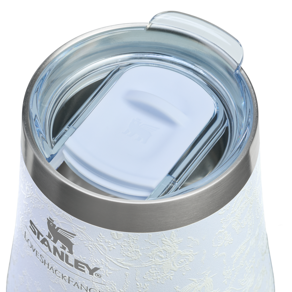 Flavor-Preserving Stanley 1913 x LoveShackFancy Holiday Reserve Wine Tumbler D367F - Elegant Stemless Vacuum Insulated Wine Tumbler Detail
