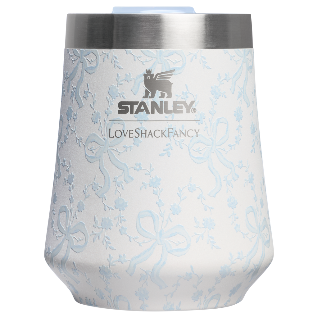 Flavor-Preserving Stanley 1913 x LoveShackFancy Holiday The Reserve Wine Tumbler Set | 2-pack D205C - Elegant Stemless Vacuum Insulated Wine Tumbler Detail