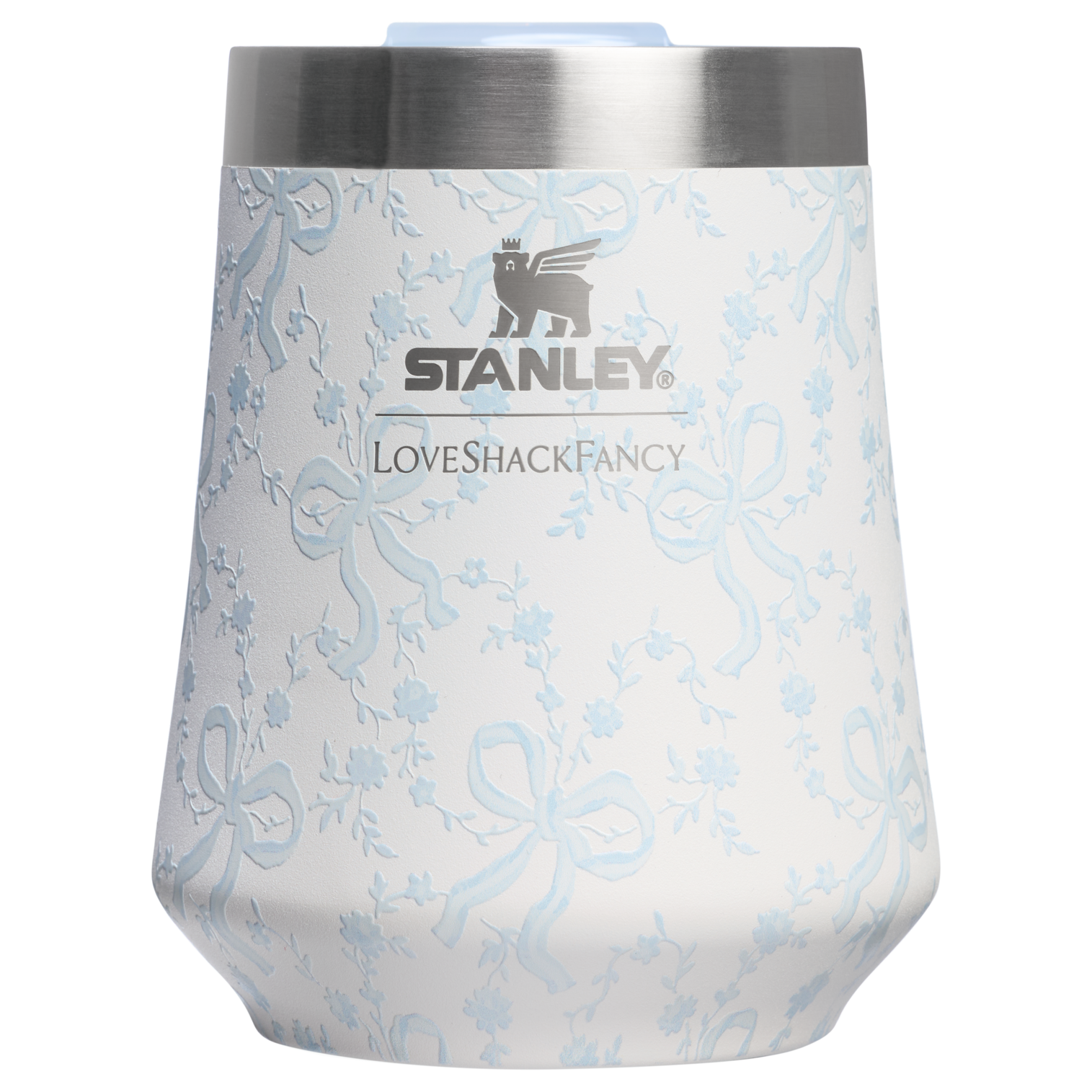 Flavor-Preserving Stanley 1913 x LoveShackFancy Holiday The Reserve Wine Tumbler Set | 2-pack D205C - Elegant Stemless Vacuum Insulated Wine Tumbler Detail