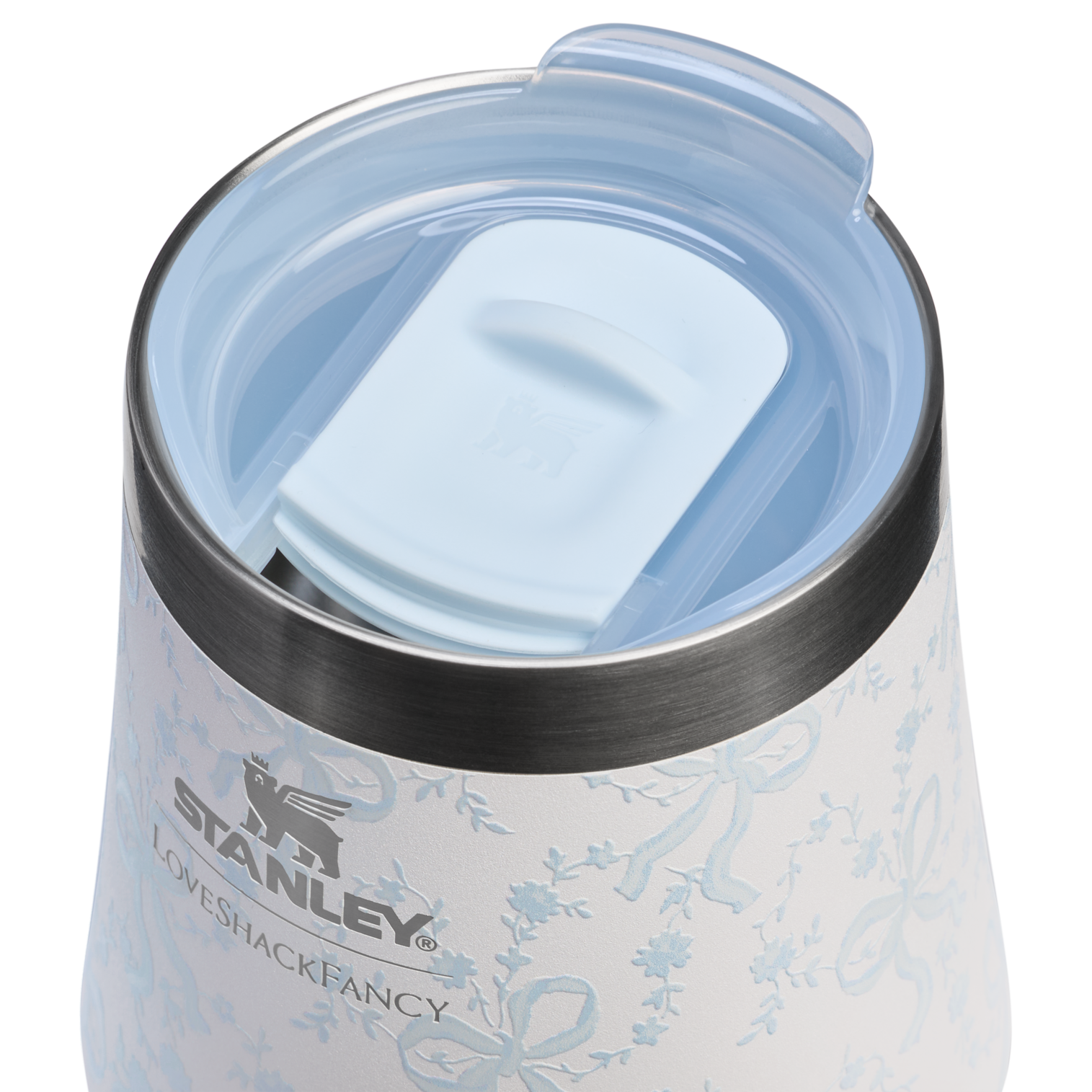 Flavor-Preserving Stanley 1913 x LoveShackFancy Holiday The Reserve Wine Tumbler Set | 2-pack D205C - Elegant Stemless Vacuum Insulated Wine Tumbler Detail