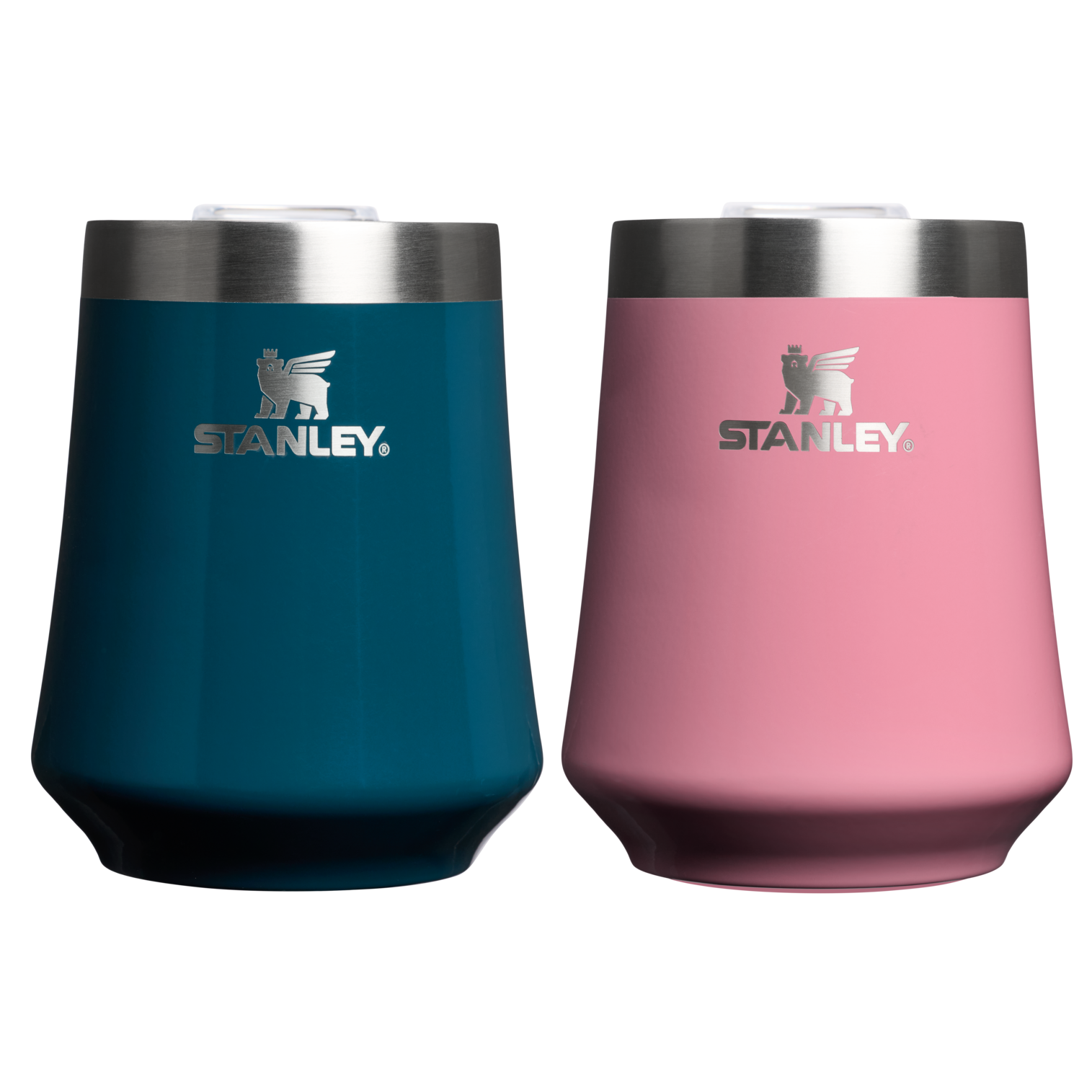 Elegant Stemless The Reserve Wine Tumbler | 2-pack D175D - Shatterproof Flavor-Preserving Cocktail Tumbler with Lid - Ponderosa Gloss/Port Shimmer