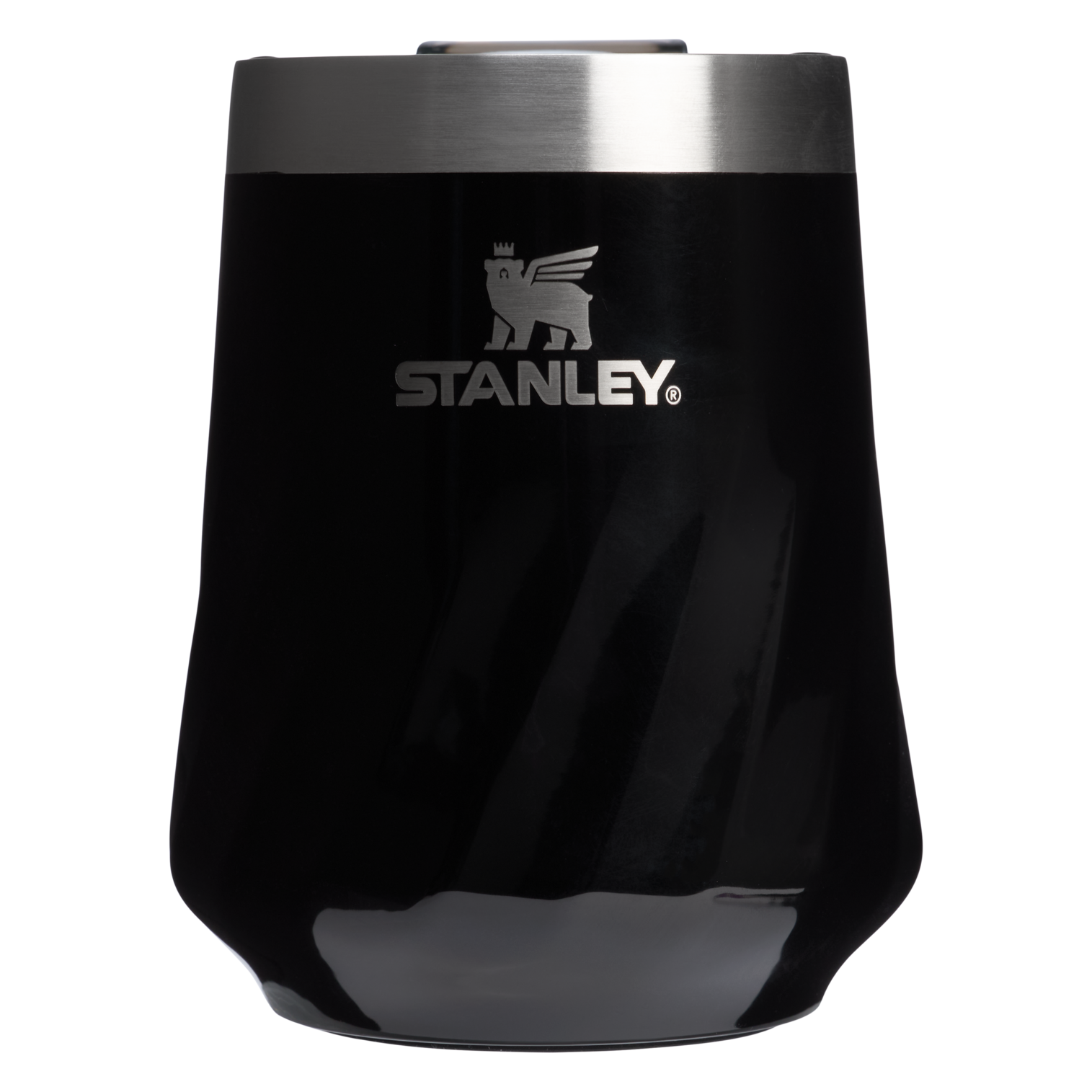Flavor-Preserving The Textured Reserve Wine Tumbler D141Z - Shatterproof Flavor-Preserving Cocktail Tumbler with Lid - Black Gloss