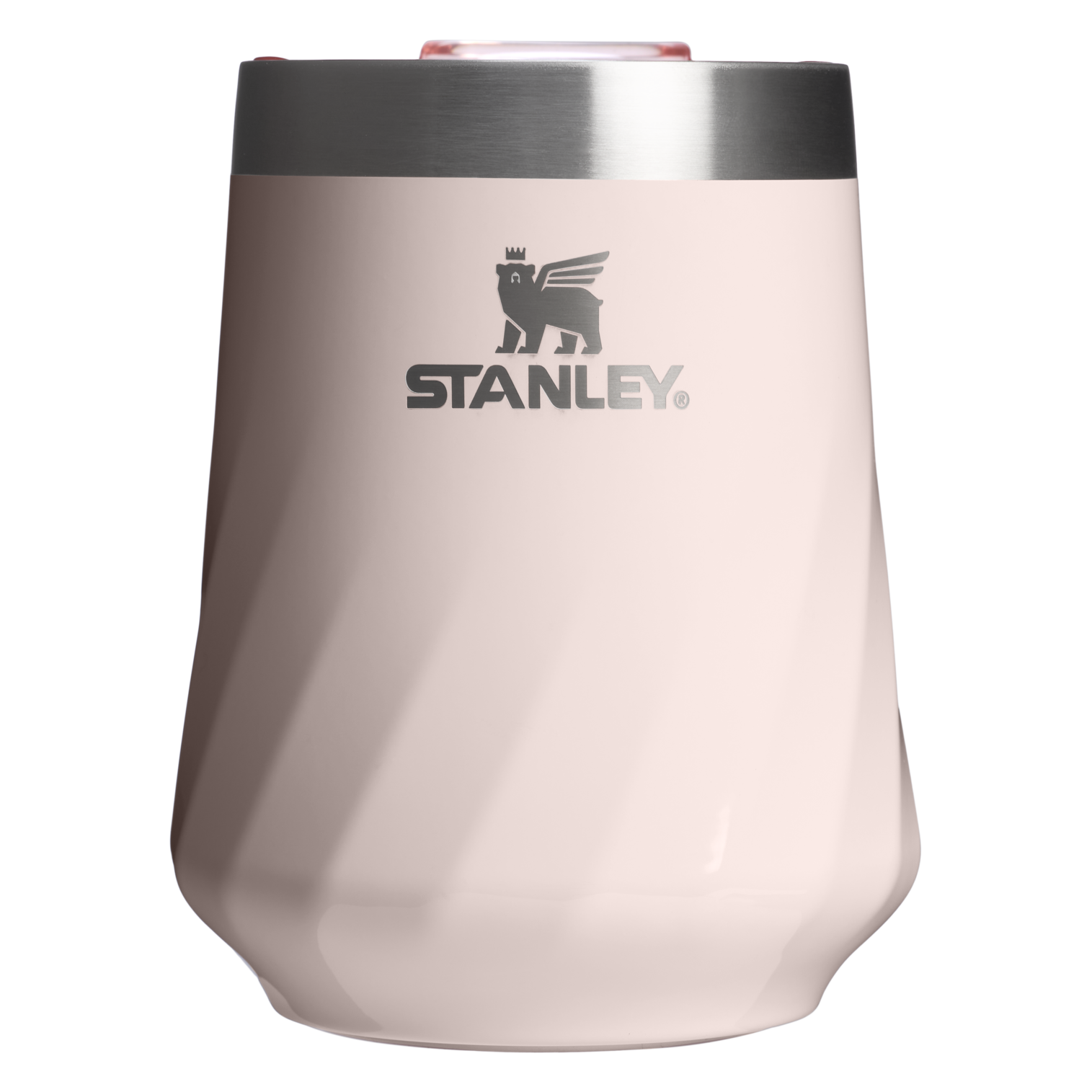 Flavor-Preserving The Textured Reserve Wine Tumbler D141Z - Shatterproof Flavor-Preserving Cocktail Tumbler with Lid - Rose Quartz Gloss