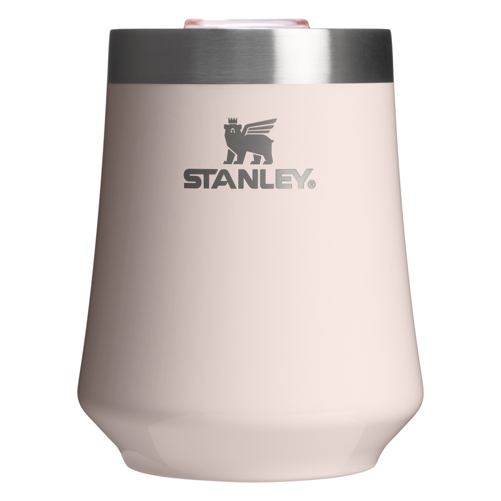 Shatterproof Luxury The Reserve Wine Tumbler | Stanley Create D302P - Premium Insulated Egg-Shaped Wine Glass for Outdoors - Rose Quartz Gloss