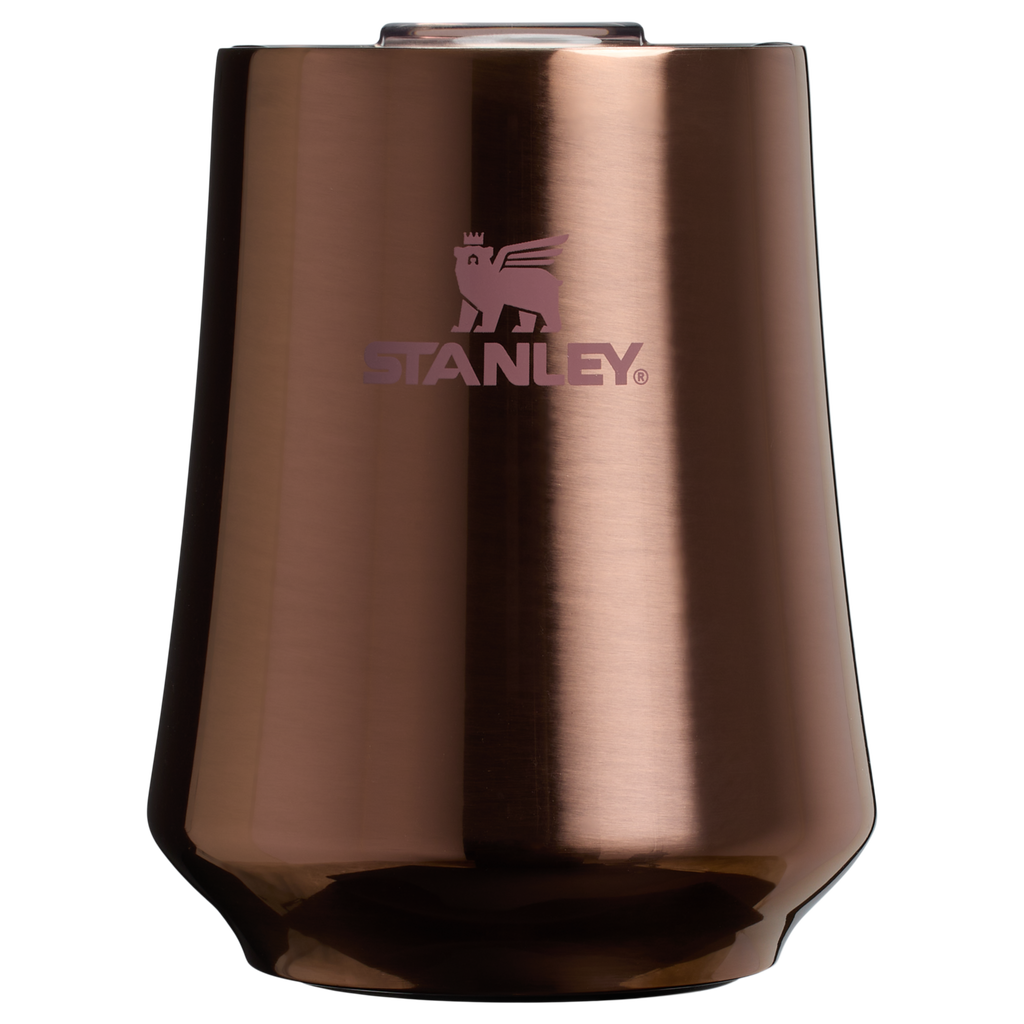 Shatterproof Luxury The Reserve Wine Tumbler D125V - Elegant Stemless Vacuum Insulated Wine Tumbler - Polished Rose Gold