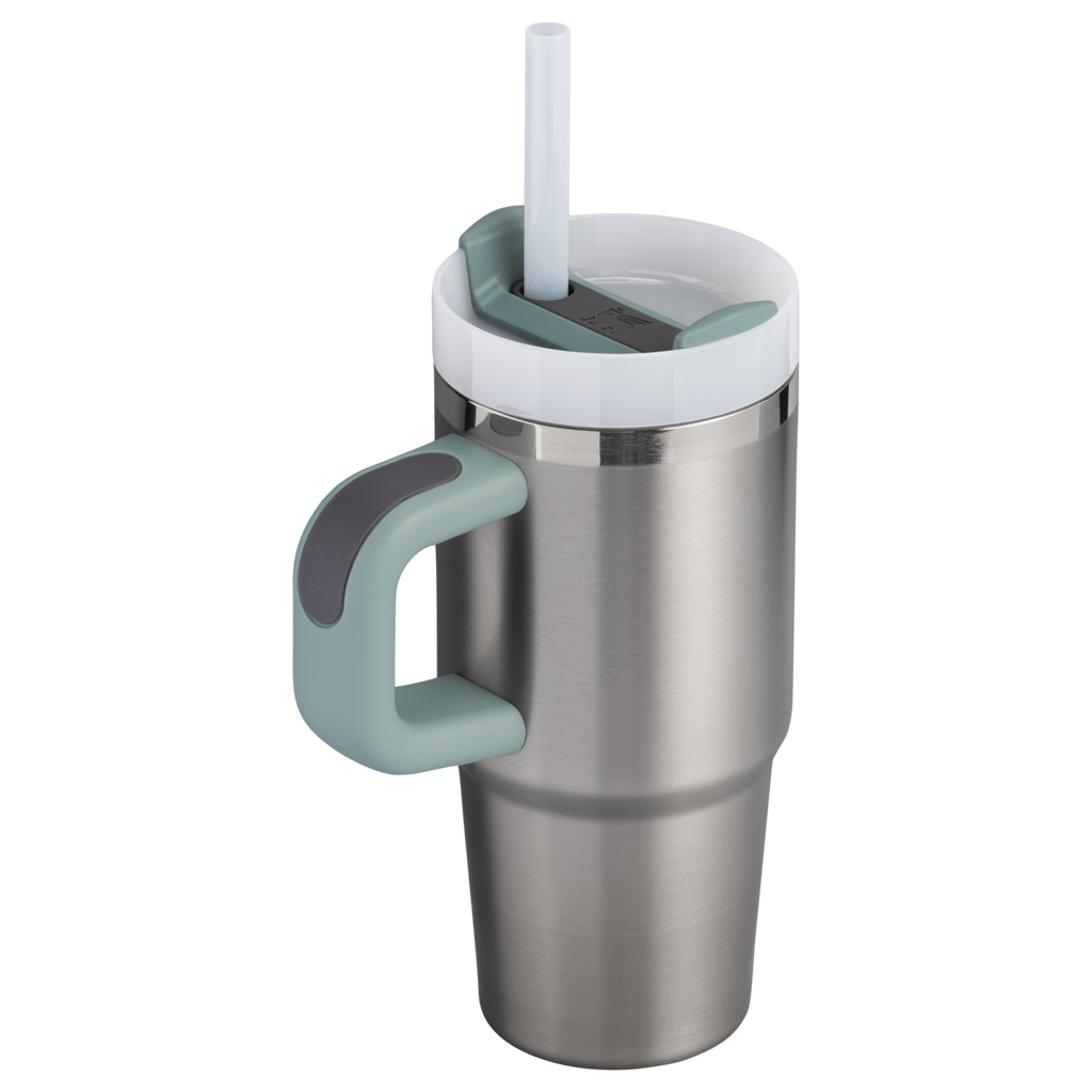 Double-Wall Vacuum The Quencher H2.O Flowstate Tumbler | Stanley Create D291F - Double-Wall Vacuum Insulated Travel Tumbler with Straw Detail