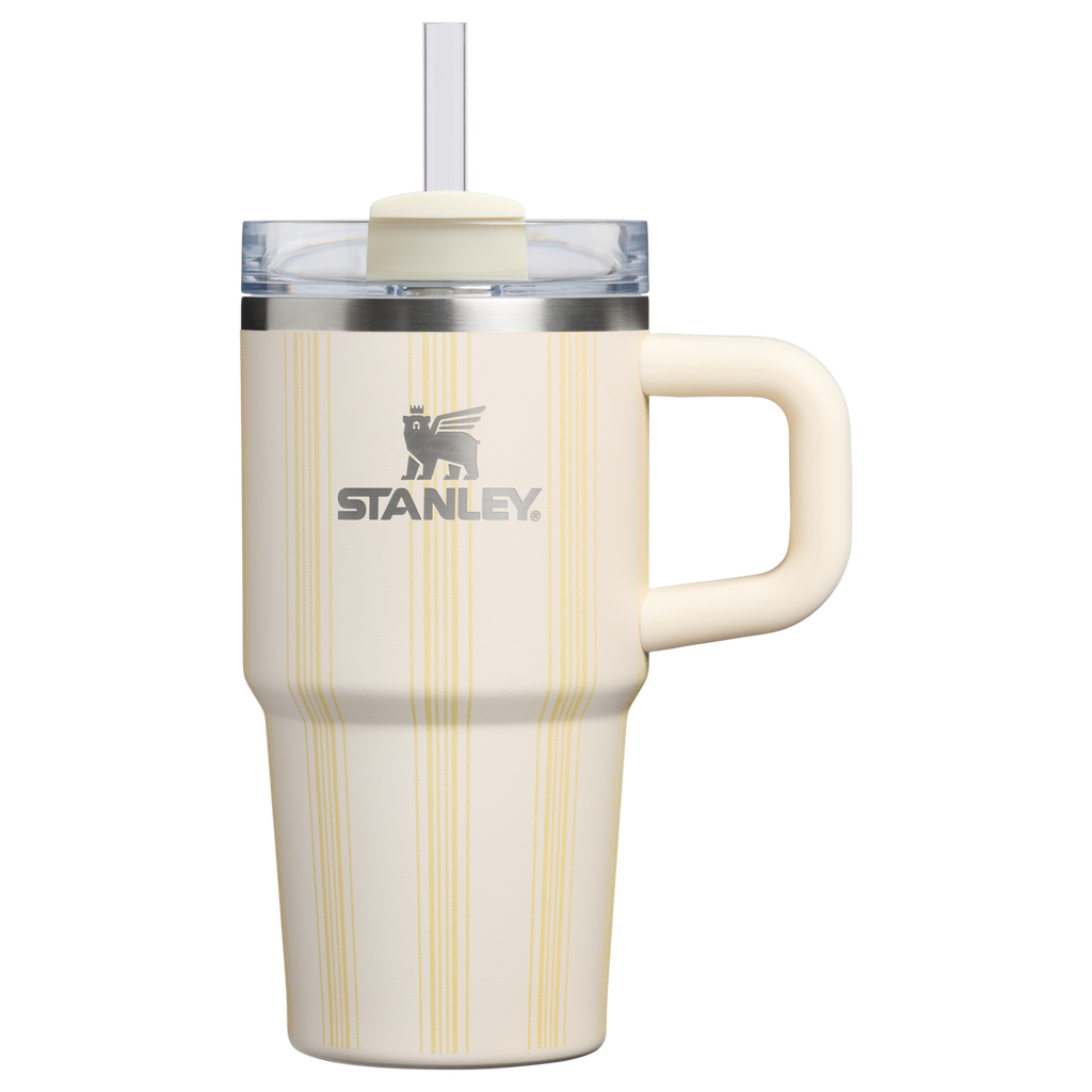 Large Capacity The Quencher H2.0 Flowstate Tumbler D344H - FlowState 3-Position Lid Insulated Travel Mug - Cream Picnic Stripe