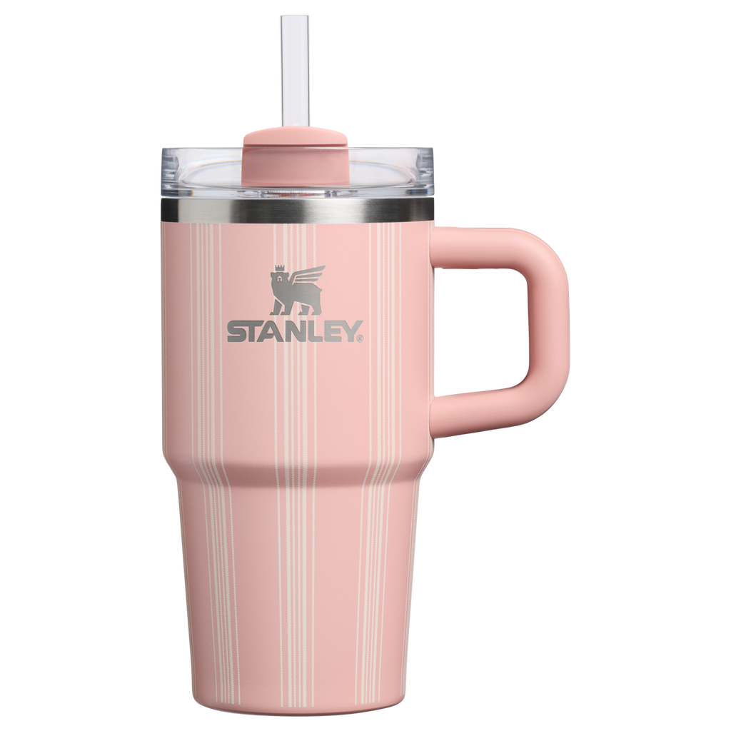 Large Capacity The Quencher H2.0 Flowstate Tumbler D344H - FlowState 3-Position Lid Insulated Travel Mug - Peach Rose Picnic Stripe