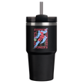 Insulated Travel The Quencher H2.0 Flowstate Tumbler D341T - Premium Stainless Steel Straw Cup for All-Day Hydration - Tournament Black