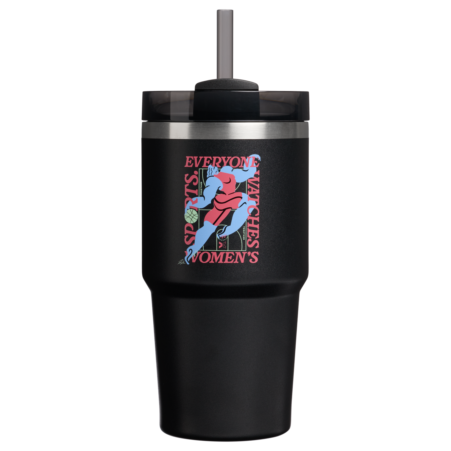 Insulated Travel The Quencher H2.0 Flowstate Tumbler D341T - Premium Stainless Steel Straw Cup for All-Day Hydration - Tournament Black
