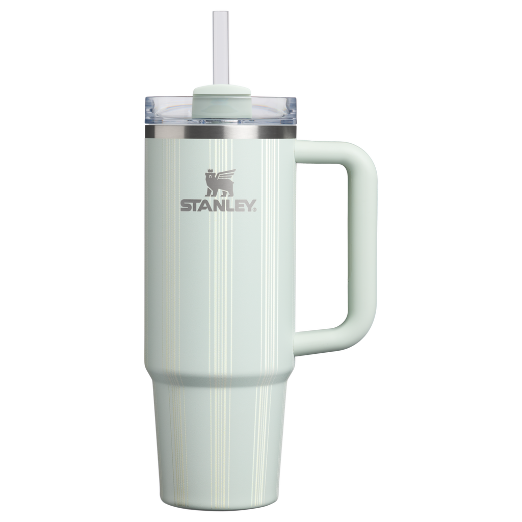 Double-Wall Vacuum The Quencher H2.0 Flowstate Tumbler D343V - 40oz Large Capacity Car-Cup Friendly Quencher - Mist Picnic Stripe