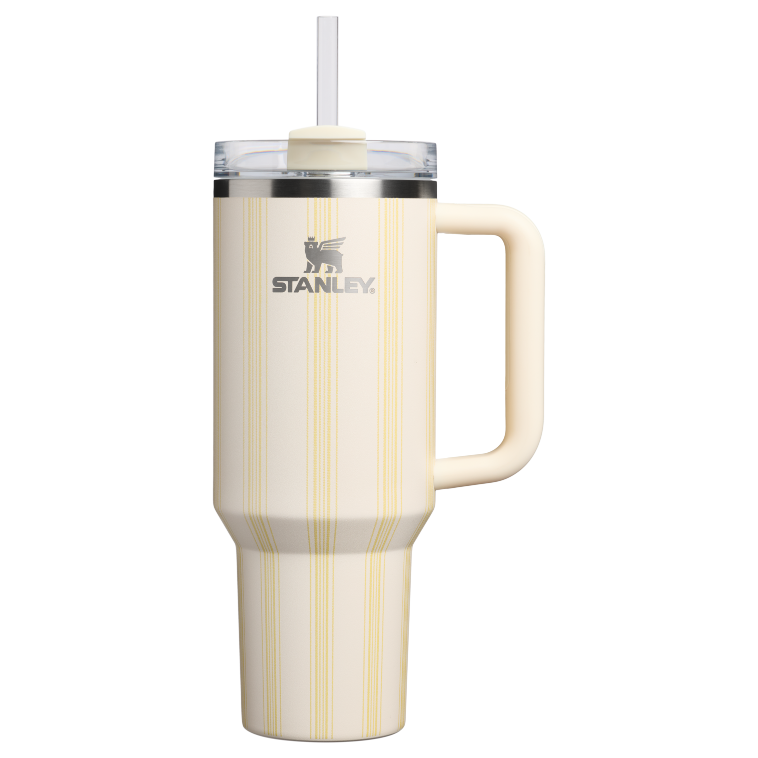 Large Capacity The Quencher H2.0 Flowstate Tumbler D342C - 40oz Large Capacity Car-Cup Friendly Quencher - Cream Picnic Stripe