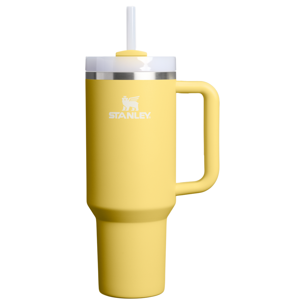 Insulated Travel The Quencher H2.0 Flowstate Tumbler D050X - Double-Wall Vacuum Insulated Travel Tumbler with Straw - Daffodil