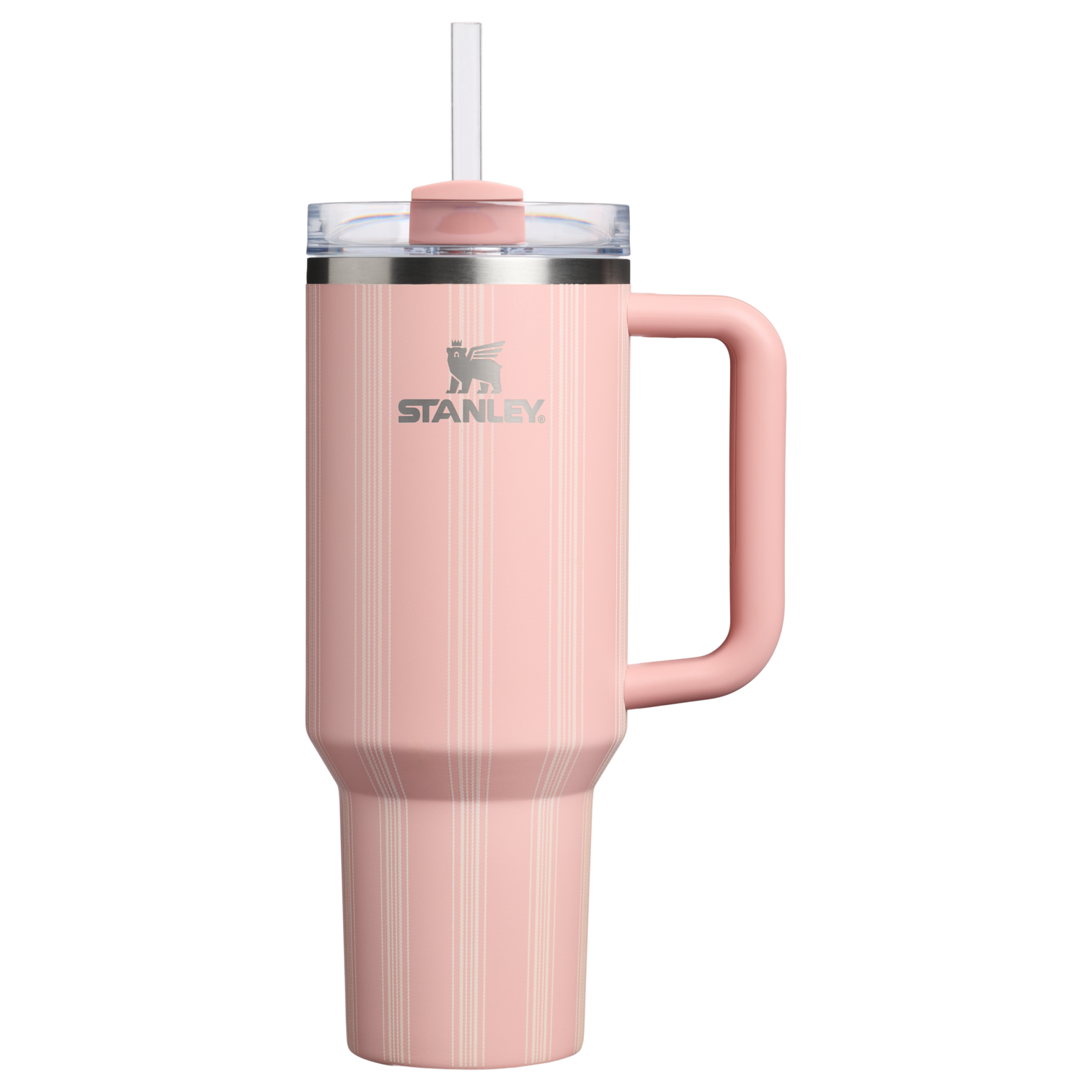 Large Capacity The Quencher H2.0 Flowstate Tumbler D342C - 40oz Large Capacity Car-Cup Friendly Quencher - Peach Rose Picnic Stripe