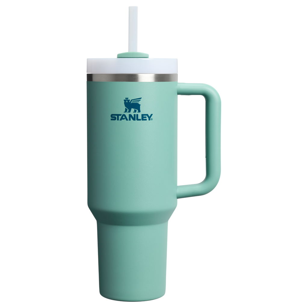 Car-Cup Friendly The Quencher H2.0 Flowstate Tumbler  | Stanley Create D332L - 40oz Large Capacity Car-Cup Friendly Quencher - Spring Green