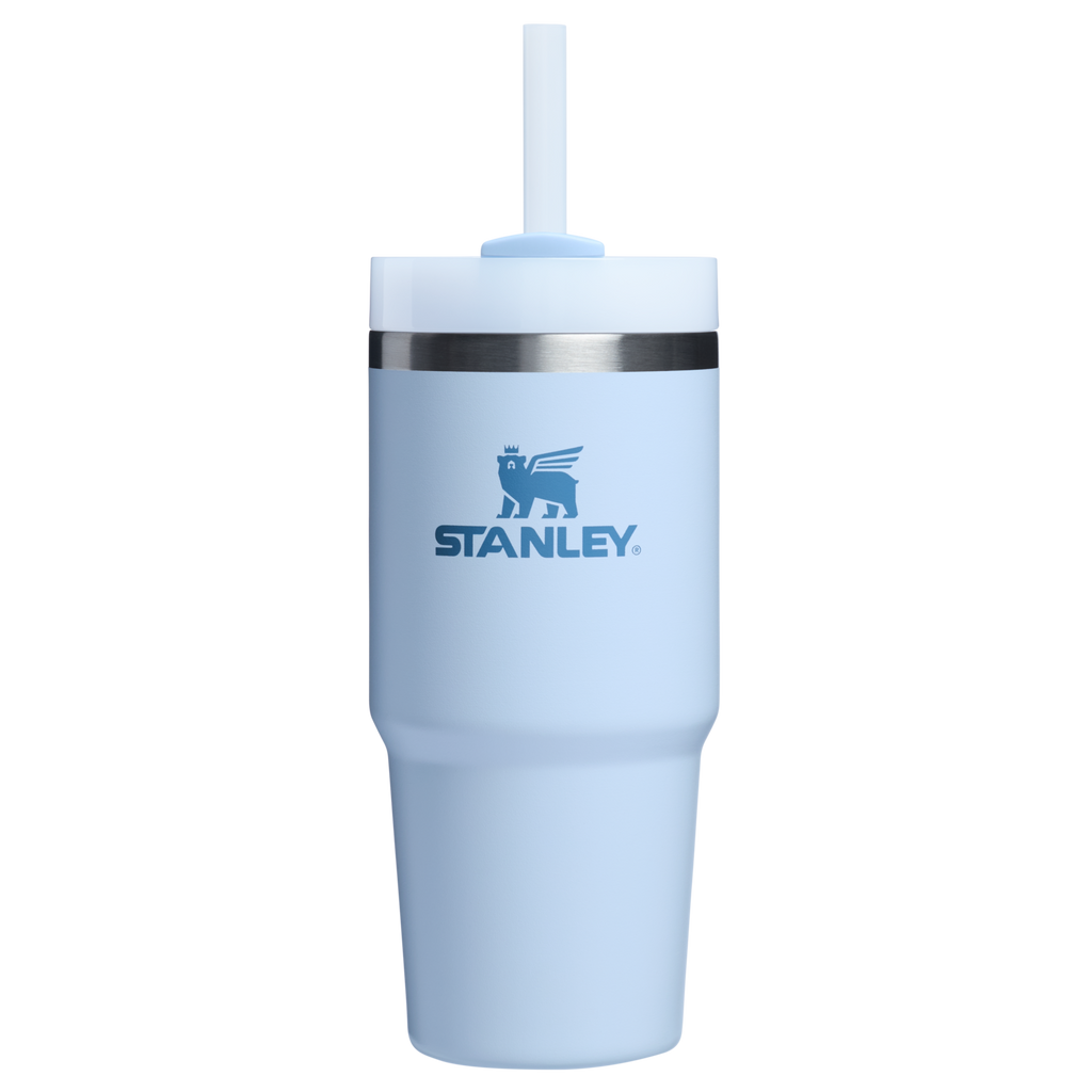 Splash-Resistant FlowState The Quencher H2.0 Flowstate Tumbler  | Stanley Create D329E - 40oz Large Capacity Car-Cup Friendly Quencher - Glacier