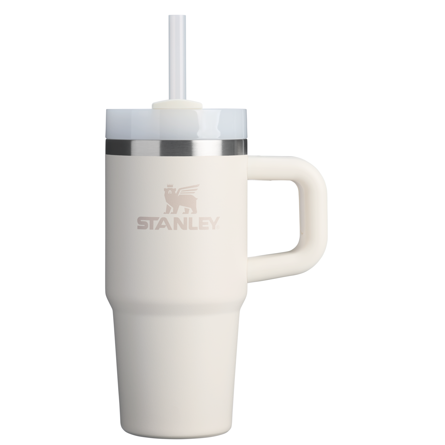 Double-Wall Vacuum The Quencher H2.O Flowstate Tumbler | Stanley Create D291F - Double-Wall Vacuum Insulated Travel Tumbler with Straw - Cream 2.0