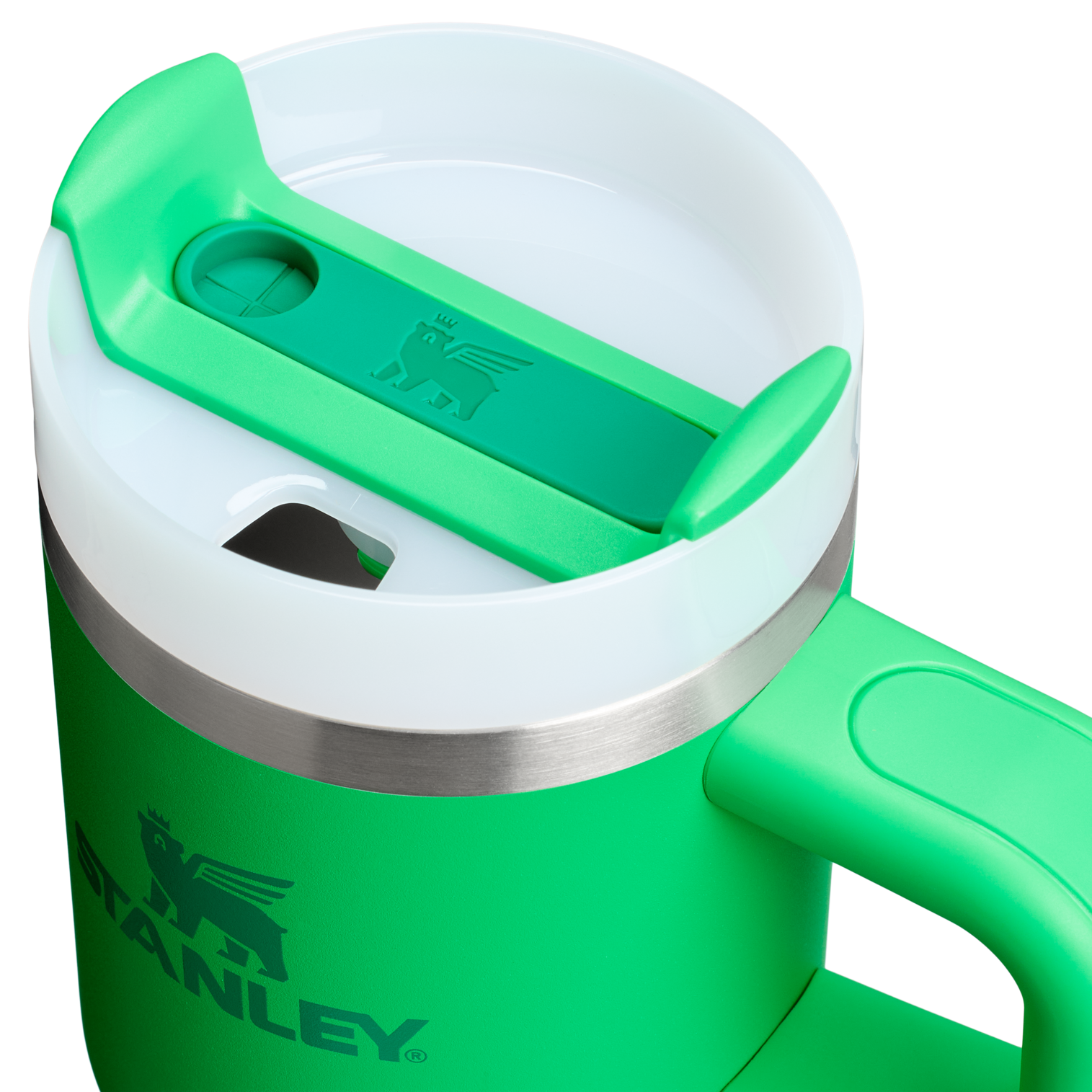 Double-Wall Vacuum The Quencher H2.O Flowstate Tumbler | Stanley Create D291F - Double-Wall Vacuum Insulated Travel Tumbler with Straw Detail