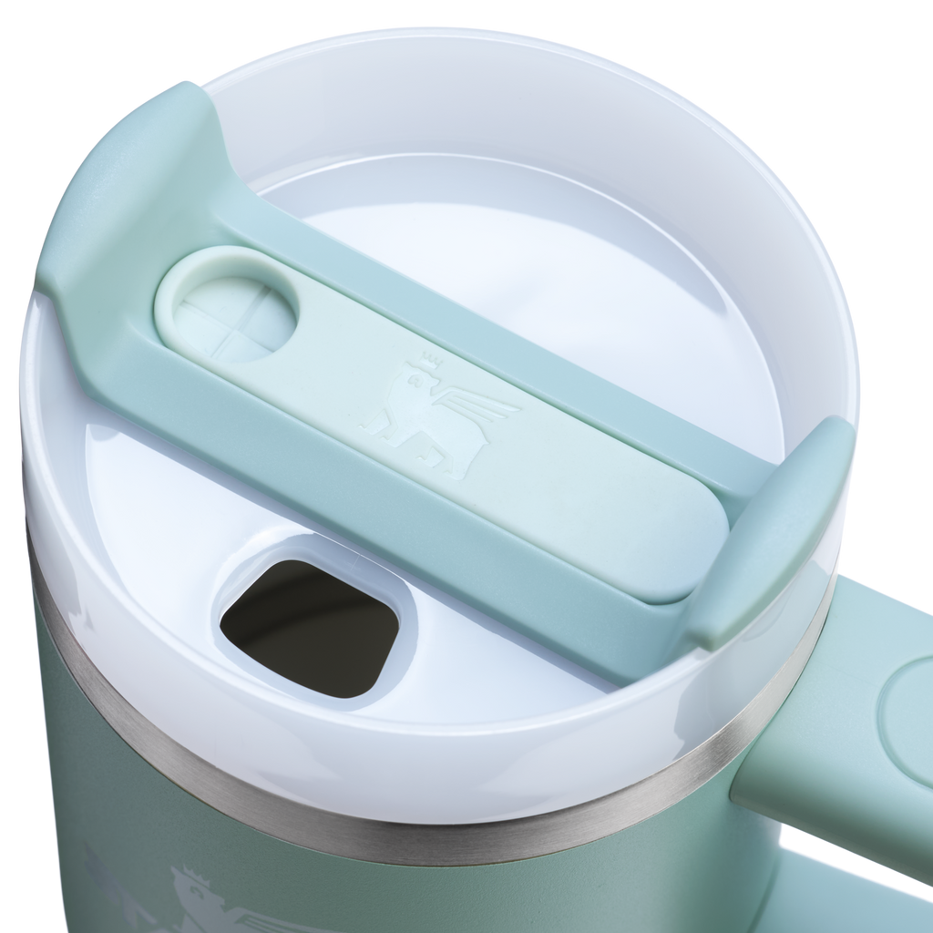 Double-Wall Vacuum The Quencher H2.O Flowstate Tumbler | Stanley Create D291F - Double-Wall Vacuum Insulated Travel Tumbler with Straw Detail