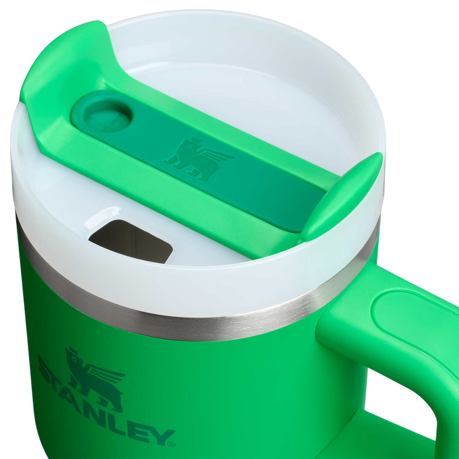 Large Capacity The Quencher H2.O Flowstate Tumbler | Stanley Create D274S - Double-Wall Vacuum Insulated Travel Tumbler with Straw Detail