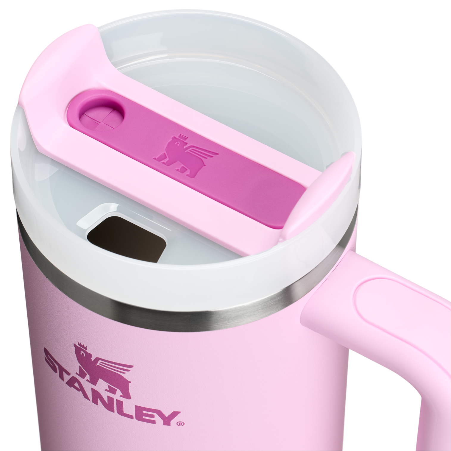 Car-Cup Friendly The Quencher H2.0 Flowstate Tumbler | Stanley Create D331C - FlowState 3-Position Lid Insulated Travel Mug Detail