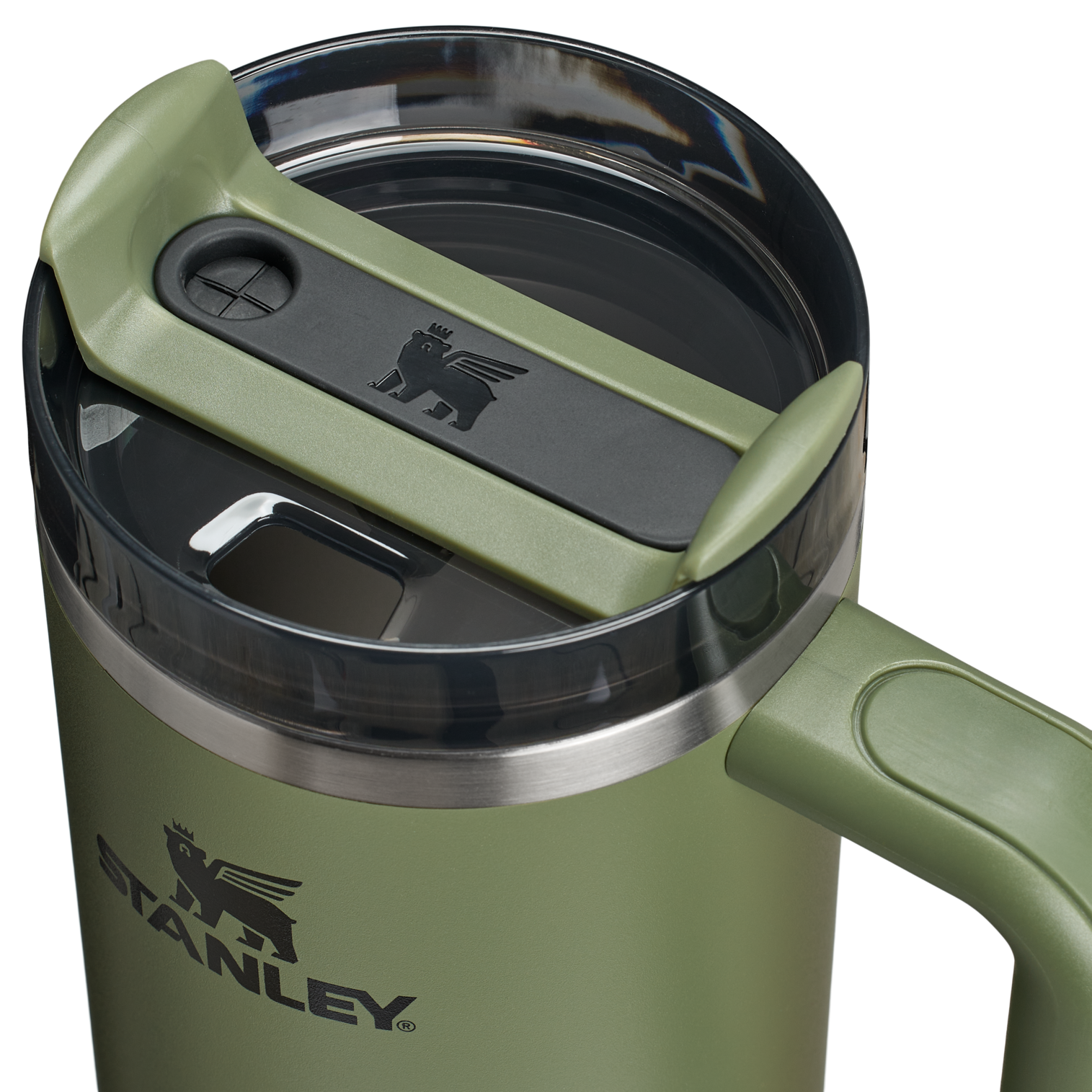 Car-Cup Friendly The Quencher H2.0 Flowstate Tumbler | Stanley Create D331C - FlowState 3-Position Lid Insulated Travel Mug Detail