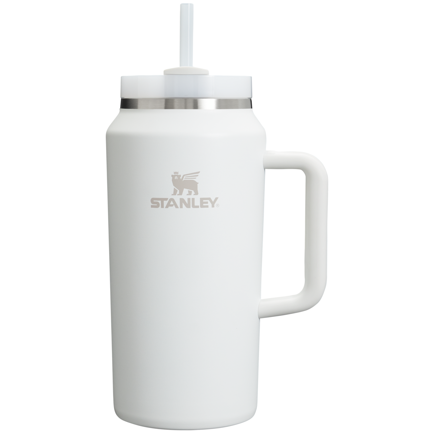 Splash-Resistant FlowState The Quencher H2.0 Flowstate Tumbler D365U - Double-Wall Vacuum Insulated Travel Tumbler with Straw - Frost