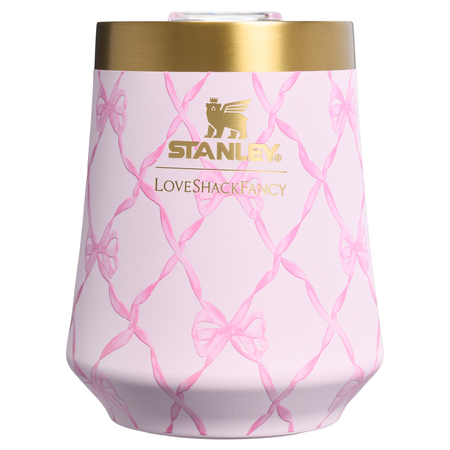 Flavor-Preserving Stanley 1913 x LoveShackFancy Holiday Reserve Wine Tumbler D367F - Elegant Stemless Vacuum Insulated Wine Tumbler Detail